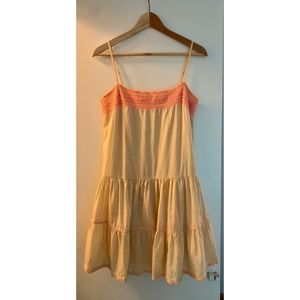 J.Crew Embroidered Tiered Ruffle Dress